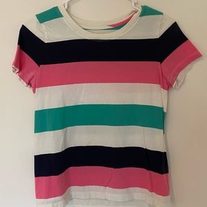 J.Crew striped fitted short sleeve shirt